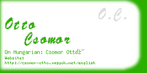 otto csomor business card